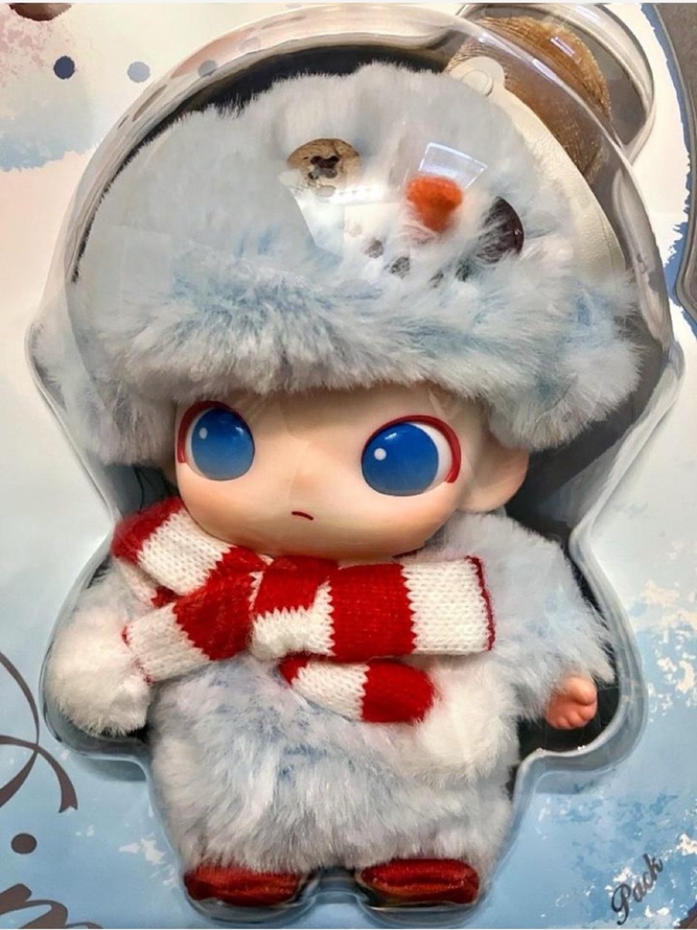 Pop Mart DIMOO Winter Snowman Vinyl Plush Pendant Blister Pack, NIB New Rare - Picture 3 of 6